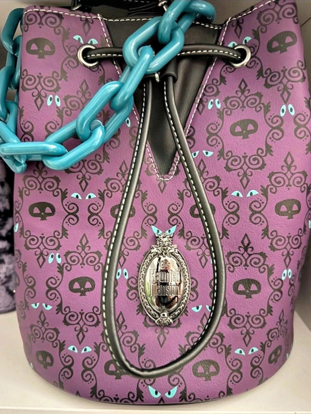 Loungefly Disney Parks The Haunted Mansion Wallpaper Bucket Bag